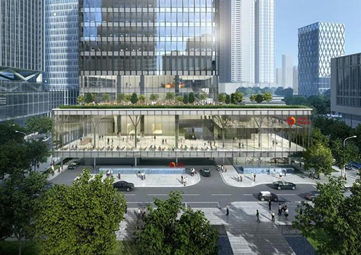 深圳中金大廈，建筑設(shè)計理念取意“大樹”